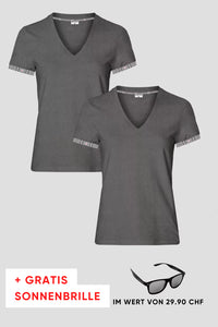 Damen 2er Kombo Edelweiss T-Shirt + Gratis Brille