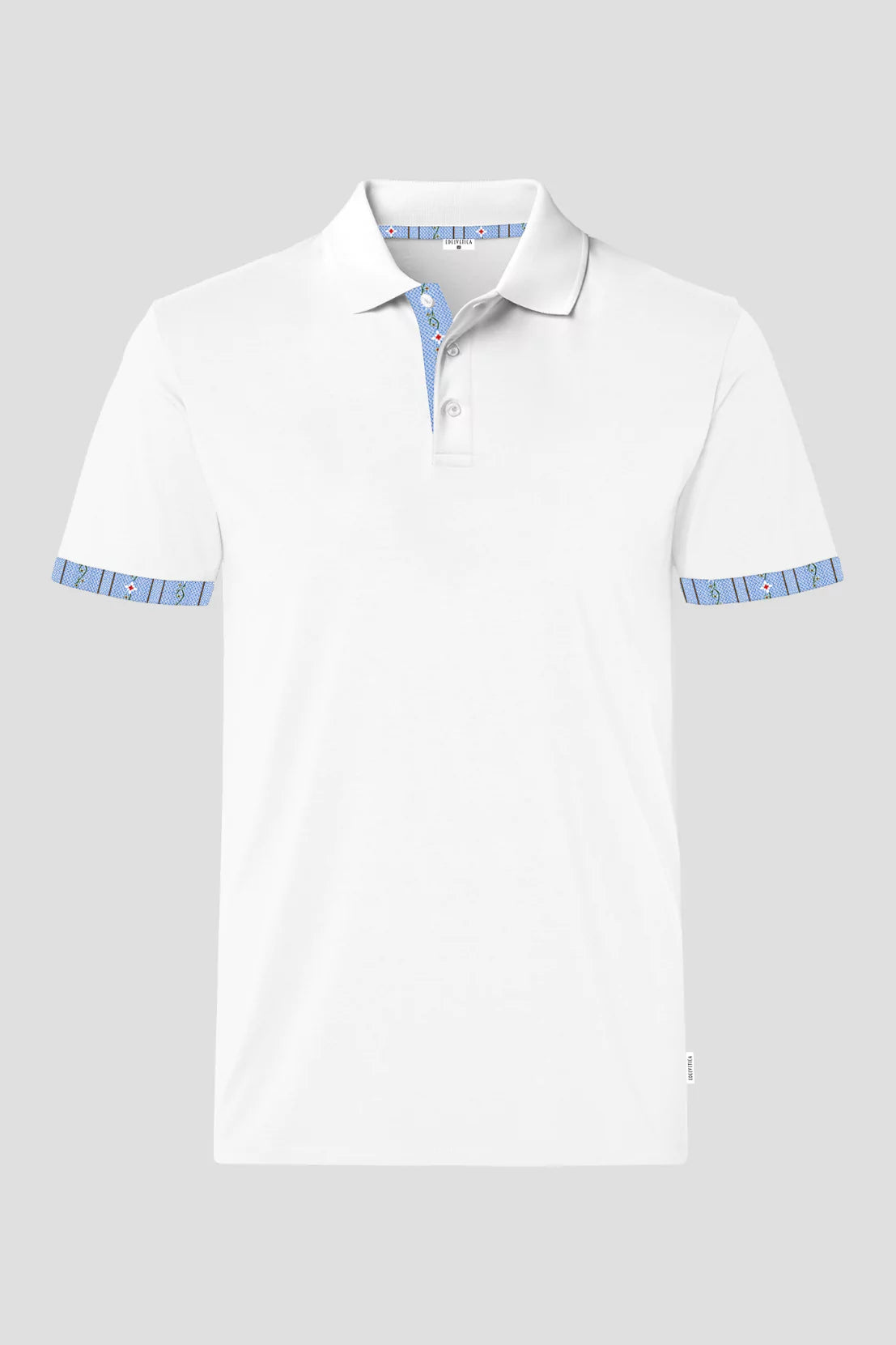 Herren Edelweiss Polo Shirt mit einzigartigem Krageninnenseite- und Armabschluss Design in verschiedenen Farben