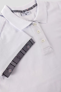 Herren Edelweiss Polo Shirt mit einzigartigem Krageninnenseite- und Armabschluss Design in verschiedenen Farben