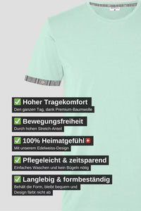 Herren-T-Shirt mit Edelweiss-Motiv am Armabschluss von Edelvetica