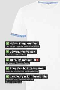 Herren-T-Shirt mit Edelweiss-Motiv am Armabschluss von Edelvetica