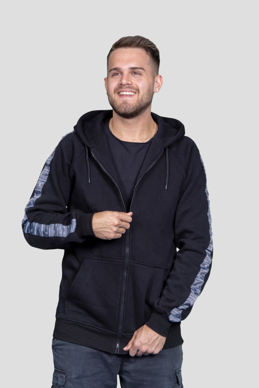 Herren-Sweatjacke mit Edelweiss-Design von Edelvetica in verschiedenen Farben, aus 100% Premium-Baumwolle.